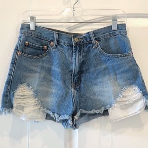 Signature8 Distressed High Rise Shorts